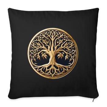 Tree of Life - Sofa pillowcase 17,3'' x 17,3'' (45 x 45 cm) - black - Front