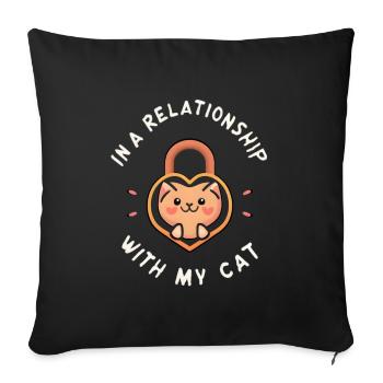 Cute cat design for cat lovers - Sofa pillowcase 17,3'' x 17,3'' (45 x 45 cm) - black - Front