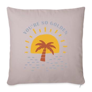 You're so golden - sun desert graphic - Sofa pillowcase 17,3'' x 17,3'' (45 x 45 cm) - light taupe - Front