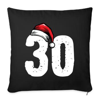 30 Numéro Noël - Housse de coussin décorative 45 x 45 cm - noir - Devant