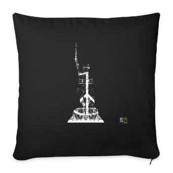 Hermann Monument peace hell - Sofa pillowcase 17,3'' x 17,3'' (45 x 45 cm) - black - Front