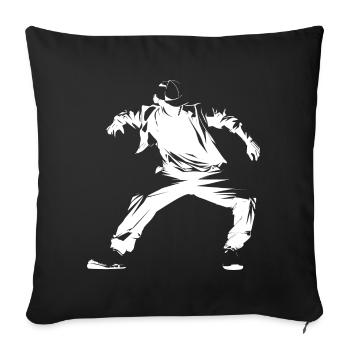 Graphismes Breakdancer - Housse de coussin décorative 45 x 45 cm - noir - Devant