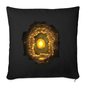 Feuriger Tempel - Sofakissenbezug 45 x 45 cm - Schwarz - Vorne