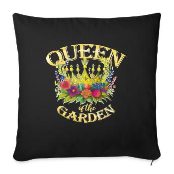 Pour les jardiniers amateurs, les amoureux des fleurs et les amoureux de la nature - Housse de coussin décorative 45 x 45 cm - noir - Devant