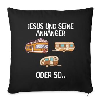 Jésus et ses disciples Ou quelque chose comme ça - Housse de coussin décorative 45 x 45 cm - noir - Devant