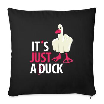 Its just a duck - Housse de coussin décorative 45 x 45 cm - noir - Devant