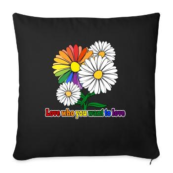 Aimez qui vous voulez aimer - Housse de coussin décorative 45 x 45 cm - noir - Devant