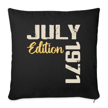 Juillet 1971 Chemise D’anniversaire Juillet 1971 - Housse de coussin décorative 45 x 45 cm - noir - Devant