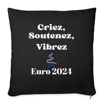 Shout, support, vibrate - Sofa pillowcase 17,3'' x 17,3'' (45 x 45 cm) - black - Front