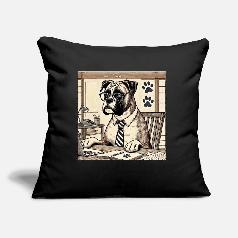 Boxer at the desk - ukiyo-e style Sofa pillowcase 17,3'' x 17,3'' (45 x 45 cm)