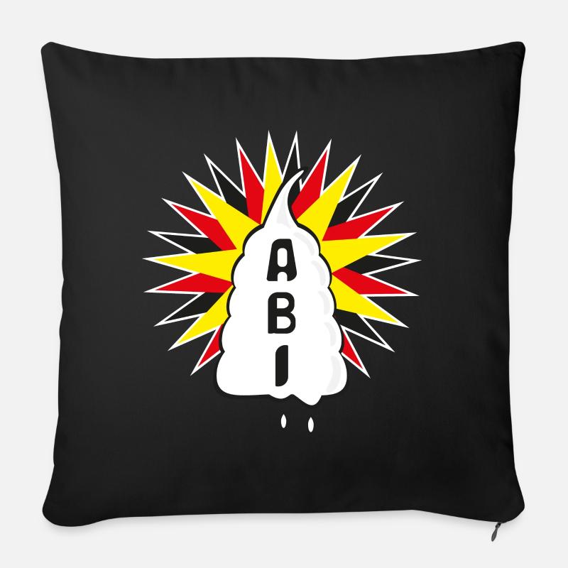 ABI mit viel Sahne, eine süsse Geschenkidee. - Sofakissenbezug 45 x 45 cm - Schwarz