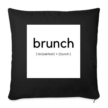 Brunch for everyone - Sofa pillowcase 17,3'' x 17,3'' (45 x 45 cm) - black - Front