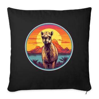 Chameau - Housse de coussin décorative 45 x 45 cm - noir - Devant