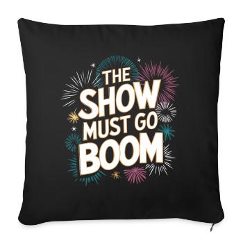 Pyrotechnie Feux d’artifice Pyrotechnie - Housse de coussin décorative 45 x 45 cm - noir - Devant