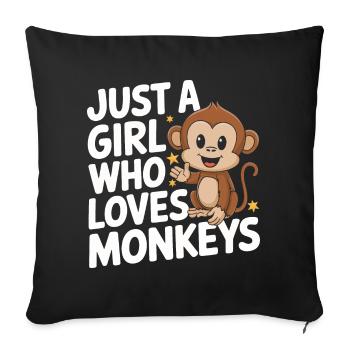 Monkey Monkey Animal Gorilla Chimpanzee - Sofa pillowcase 17,3'' x 17,3'' (45 x 45 cm) - black - Front