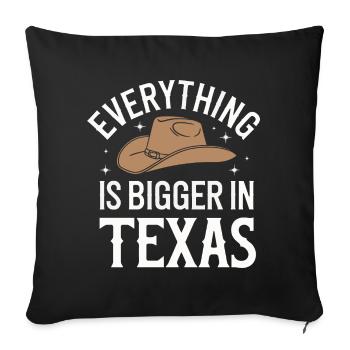 Texas State Texans Texas - Sofa pillowcase 17,3'' x 17,3'' (45 x 45 cm) - black - Front