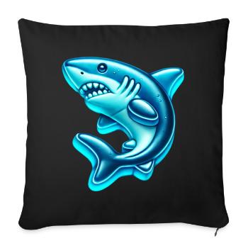 Shark - Sofa pillowcase 17,3'' x 17,3'' (45 x 45 cm) - black - Front