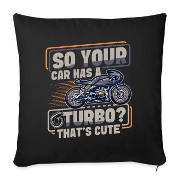 Motorcycle Racing Motorcyclist Saying - Sofa pillowcase 17,3'' x 17,3'' (45 x 45 cm) - black - Front
