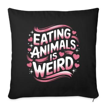 Végétarien Végétalien Végétarien Végétarien - Housse de coussin décorative 45 x 45 cm - noir - Devant