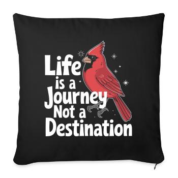 Cardinal Rouge Cardinal Vogel Rouge Cardinal - Housse de coussin décorative 45 x 45 cm - noir - Devant
