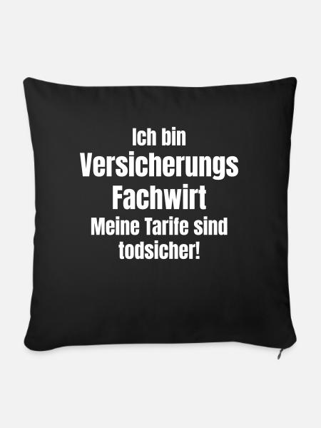 Versicherungsfachwirt - Sofakissenbezug 45 x 45 cm - Schwarz