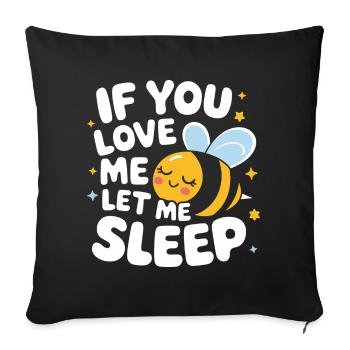 abeille abeille apicultrice abeille abeille - Housse de coussin décorative 45 x 45 cm - noir - Devant