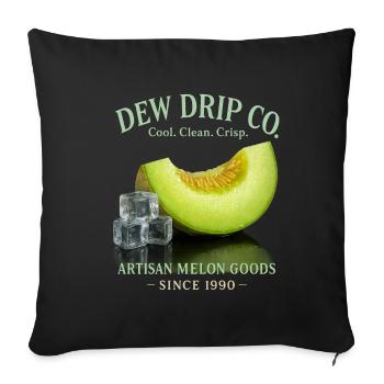 Melon Fruit Summer Holiday Lemonade - Sofa pillowcase 17,3'' x 17,3'' (45 x 45 cm) - black - Front