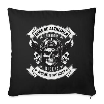 Sons of Alzheimer | Where is my bike? - Sofa pillowcase 17,3'' x 17,3'' (45 x 45 cm) - black - Front