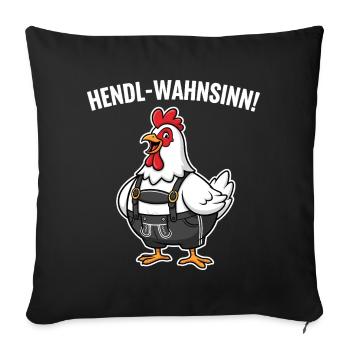 Chicken madness ! - Sofa pillowcase 17,3'' x 17,3'' (45 x 45 cm) - black - Front