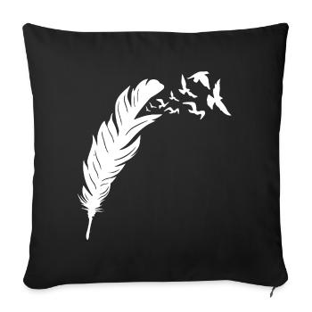Feathered Freedom Bird Flight Design - Sofa pillowcase 17,3'' x 17,3'' (45 x 45 cm) - black - Front