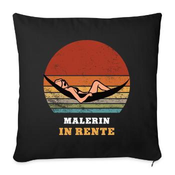 Painter Pension Retirement Pensioner Metal Construction - Sofa pillowcase 17,3'' x 17,3'' (45 x 45 cm) - black - Front