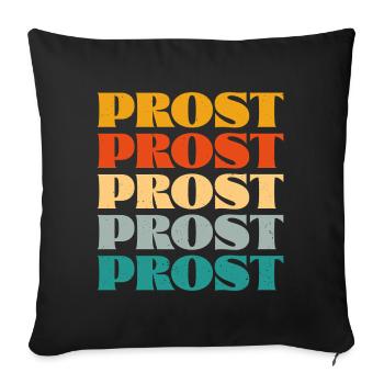Prost - Housse de coussin décorative 45 x 45 cm - noir - Devant