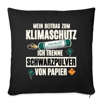 Pyrotechnician Pyro - Sofa pillowcase 17,3'' x 17,3'' (45 x 45 cm) - black - Front