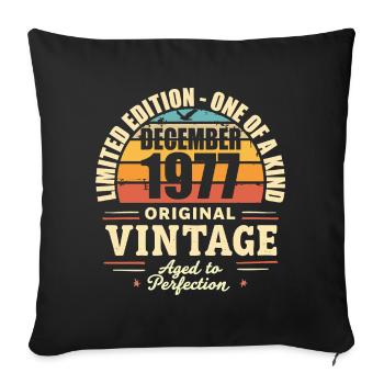 Birthday Party December 1977 - December 1977 - Sofa pillowcase 17,3'' x 17,3'' (45 x 45 cm) - black - Front
