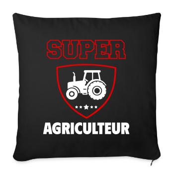 Super Farmer, Vatertag, Weihnachten - Sofakissenbezug 45 x 45 cm - Schwarz - Vorne