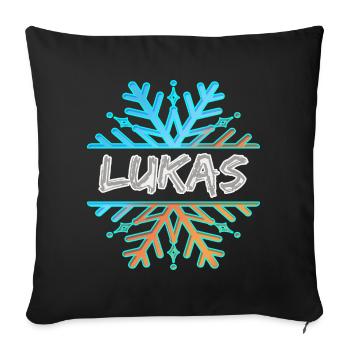 Lukas - Housse de coussin décorative 45 x 45 cm - noir - Devant