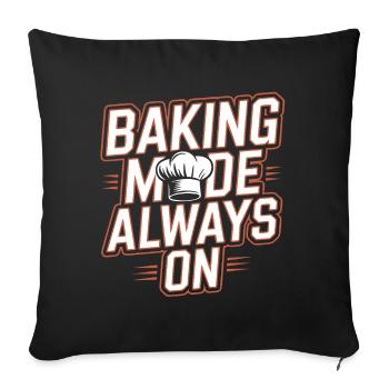 Mode de cuisson toujours activé - Housse de coussin décorative 45 x 45 cm - noir - Devant