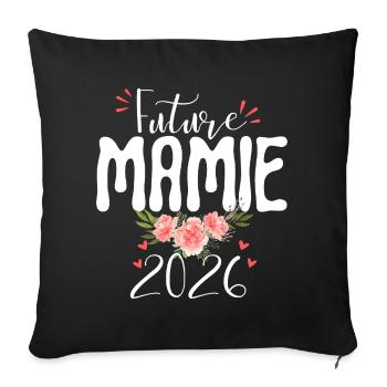 Future Granny 2026 Announcement Pregnancy Grandma - Sofa pillowcase 17,3'' x 17,3'' (45 x 45 cm) - black - Front