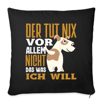 Drôle de Jack Russell Propriétaire Cadeau - Housse de coussin décorative 45 x 45 cm - noir - Devant
