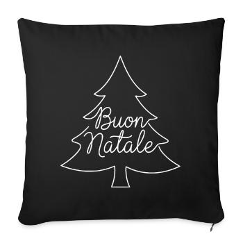 Buon Natale Christmas Tree Christmas Design - Sofa pillowcase 17,3'' x 17,3'' (45 x 45 cm) - black - Front