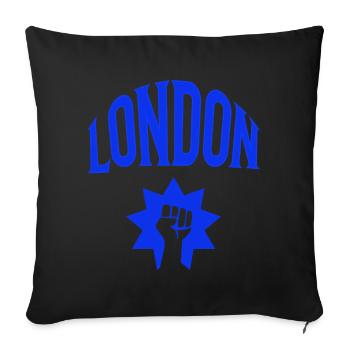 London - Sofa pillowcase 17,3'' x 17,3'' (45 x 45 cm) - black - Front