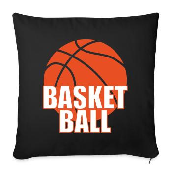 Basketball / Basketball / Basktet-Ball / Sports - Sofa pillowcase 17,3'' x 17,3'' (45 x 45 cm) - black - Front