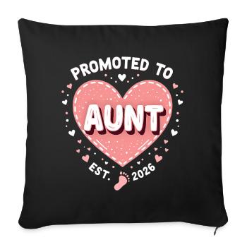 Tante 2026 Tante 2026 Promue Tante 2026 - Housse de coussin décorative 45 x 45 cm - noir - Devant