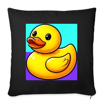 Duckling Duck Duck Duck - Sofa pillowcase 17,3'' x 17,3'' (45 x 45 cm) - black - Front