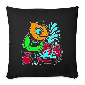 Master Chameleon Artisan  - Sofa pillowcase 17,3'' x 17,3'' (45 x 45 cm) - black - Front