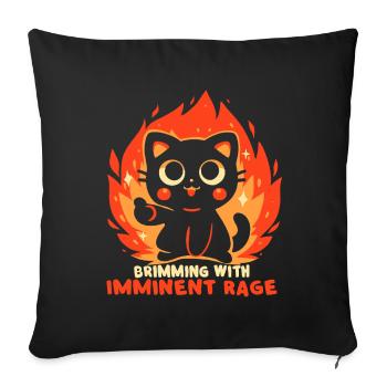 Brimming with Imminent Rage - Sofa pillowcase 17,3'' x 17,3'' (45 x 45 cm) - black - Front