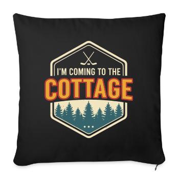 Weekend in the Retro Nature Countryside - Sofa pillowcase 17,3'' x 17,3'' (45 x 45 cm) - black - Front