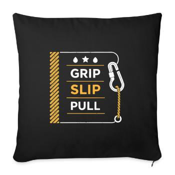 Grip Slip Sweater Rope - Sofa pillowcase 17,3'' x 17,3'' (45 x 45 cm) - black - Front