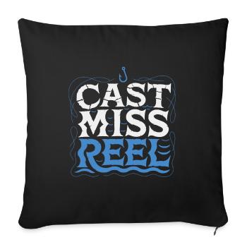 Cast Miss Reel Nautical - Sofa pillowcase 17,3'' x 17,3'' (45 x 45 cm) - black - Front