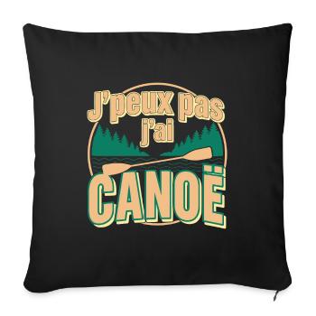 J'peux pas j'ai CANOE - Housse de coussin décorative 45 x 45 cm - noir - Devant